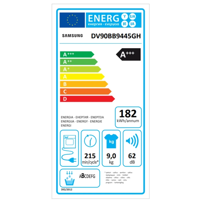 Samsung sušilica rublja DV90BB9445GHS7