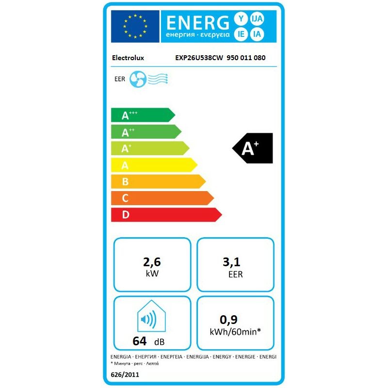 ELECTROLUX EXP26U538CW prijenosni klima uređaj