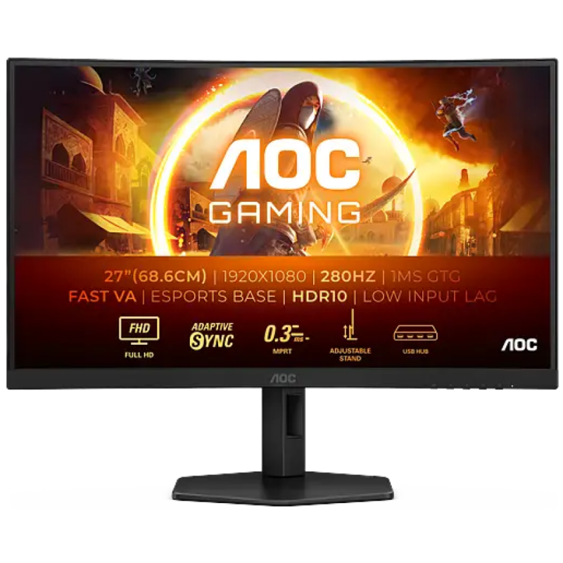 Monitor 27'' AOC C27G4ZXU, VA, FHD, 280Hz, zvučnici