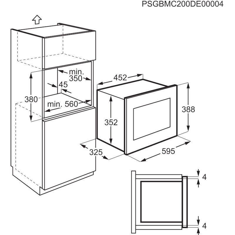 Electrolux ugradbena mikrovalna pećnica LMS2203EMK