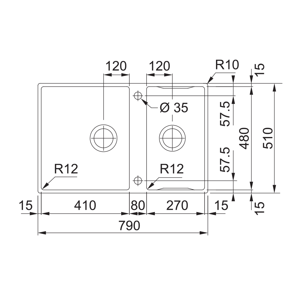 Franke sudoper Box Center BWX 220-41-27