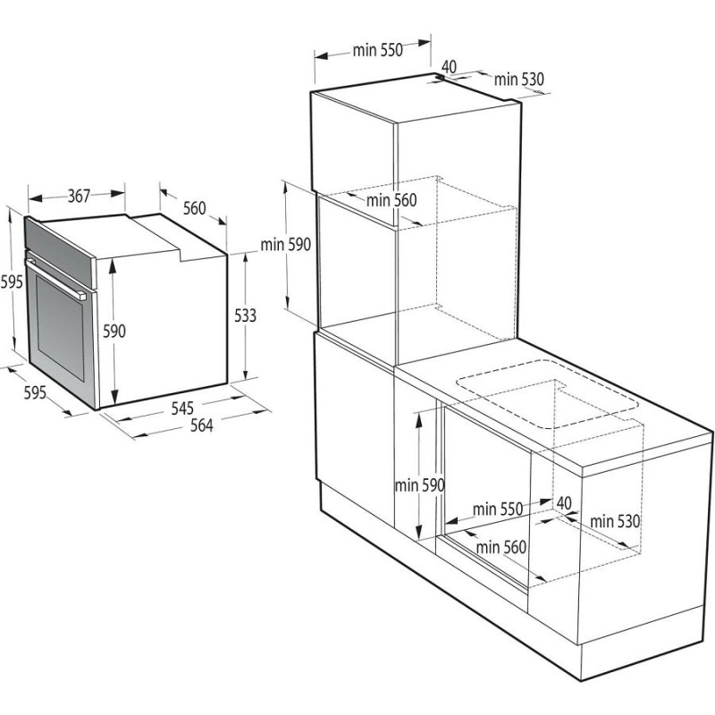 Gorenje ugradbena pećnica BOS6737E06B