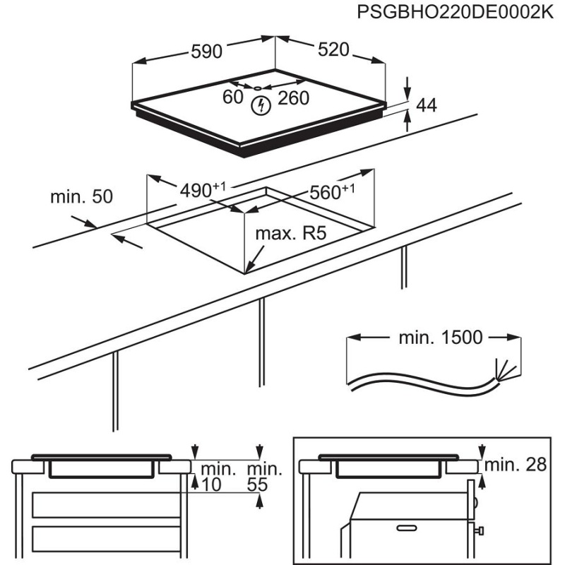 Electrolux ugradbena indukcijska ploča EIV64453