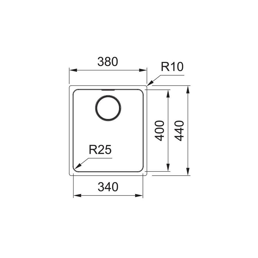 Franke sudoper Mythos MYX 110-34