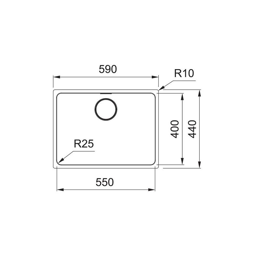 Franke sudoper Mythos MYX 110-55