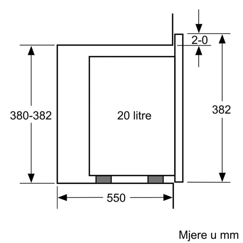 Bosch ugradbena mikrovalna pećnica BFL520MB0