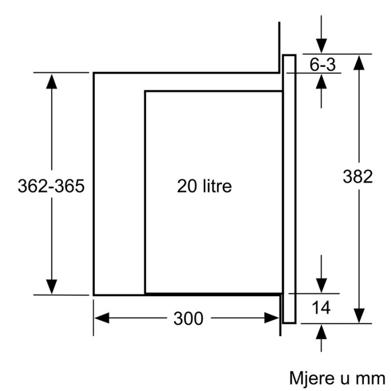 Bosch ugradbena mikrovalna pećnica BFL520MB0