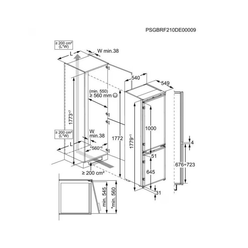 Electrolux ugradbeni hladnjak ENT6ME18S