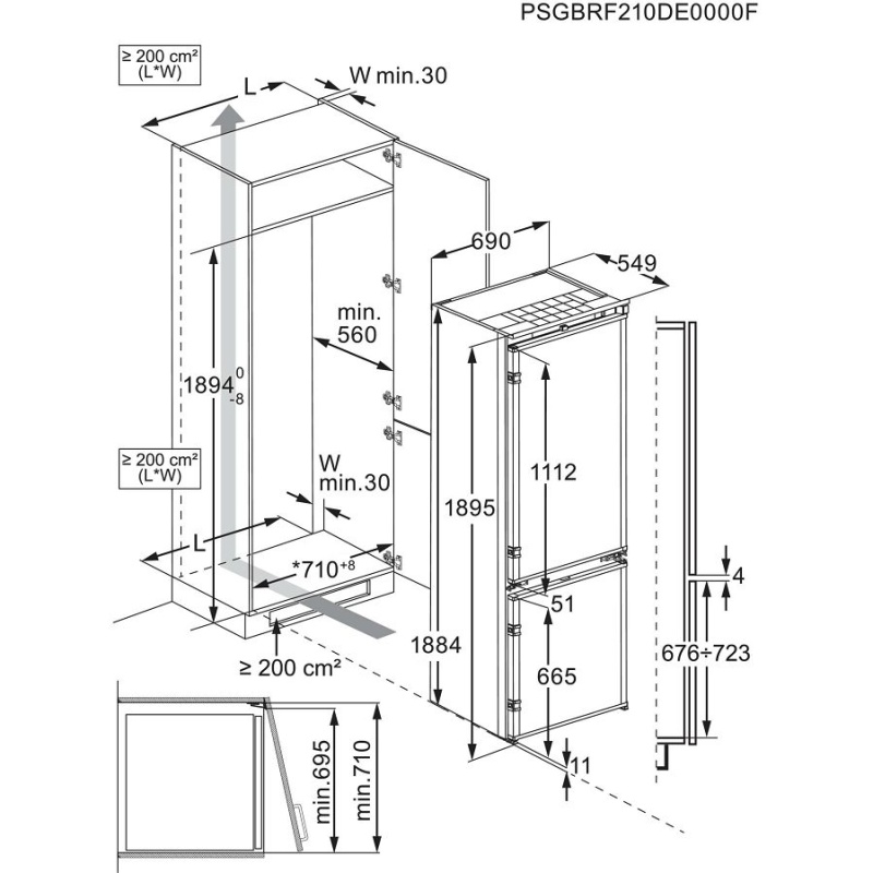 Electrolux ugradbeni hladnjak KNP7TE75S