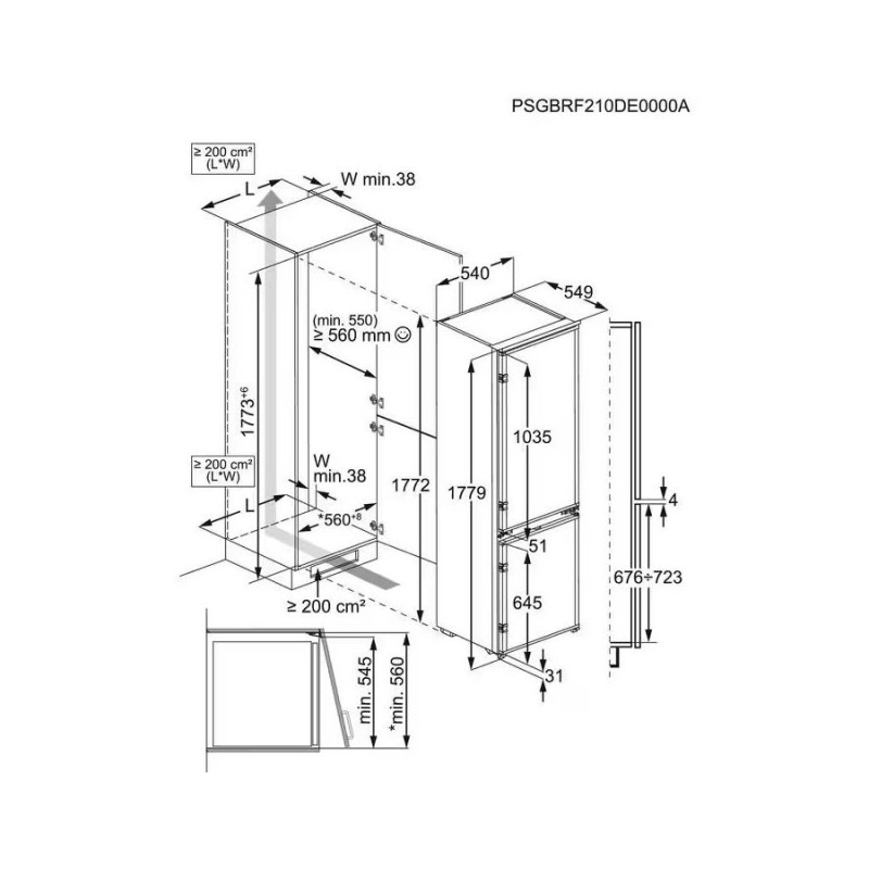 Electrolux ugradbeni hladnjak LND5FE18S