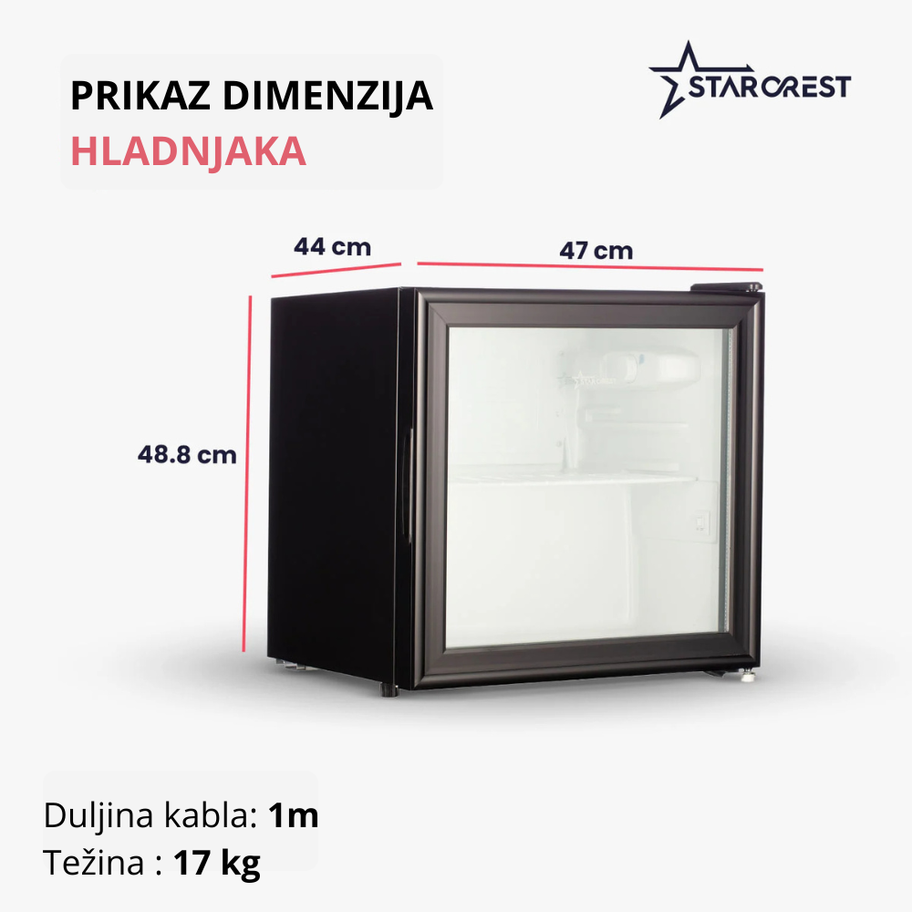 STARCREST SBC-50BK Mini Hladnjak 46L Crni