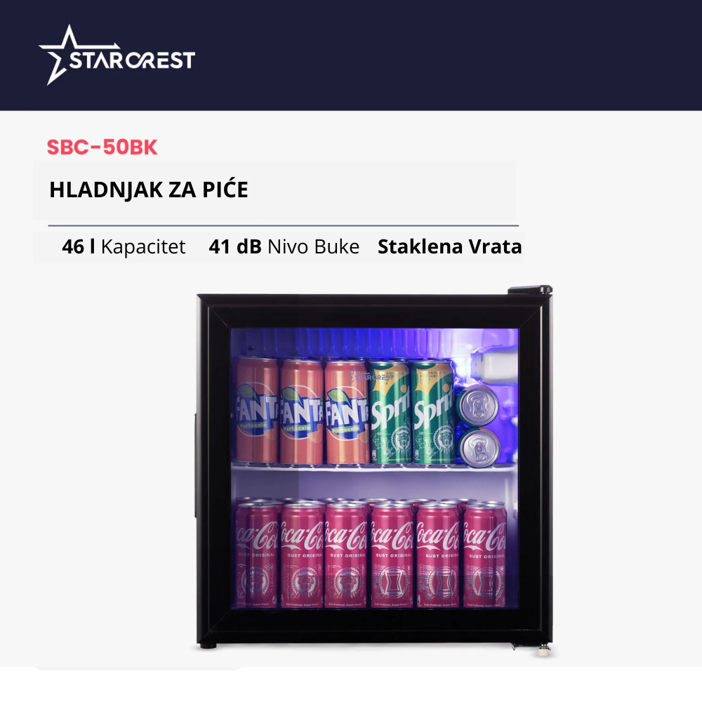 STARCREST SBC-50BK Mini Hladnjak 46L Crni