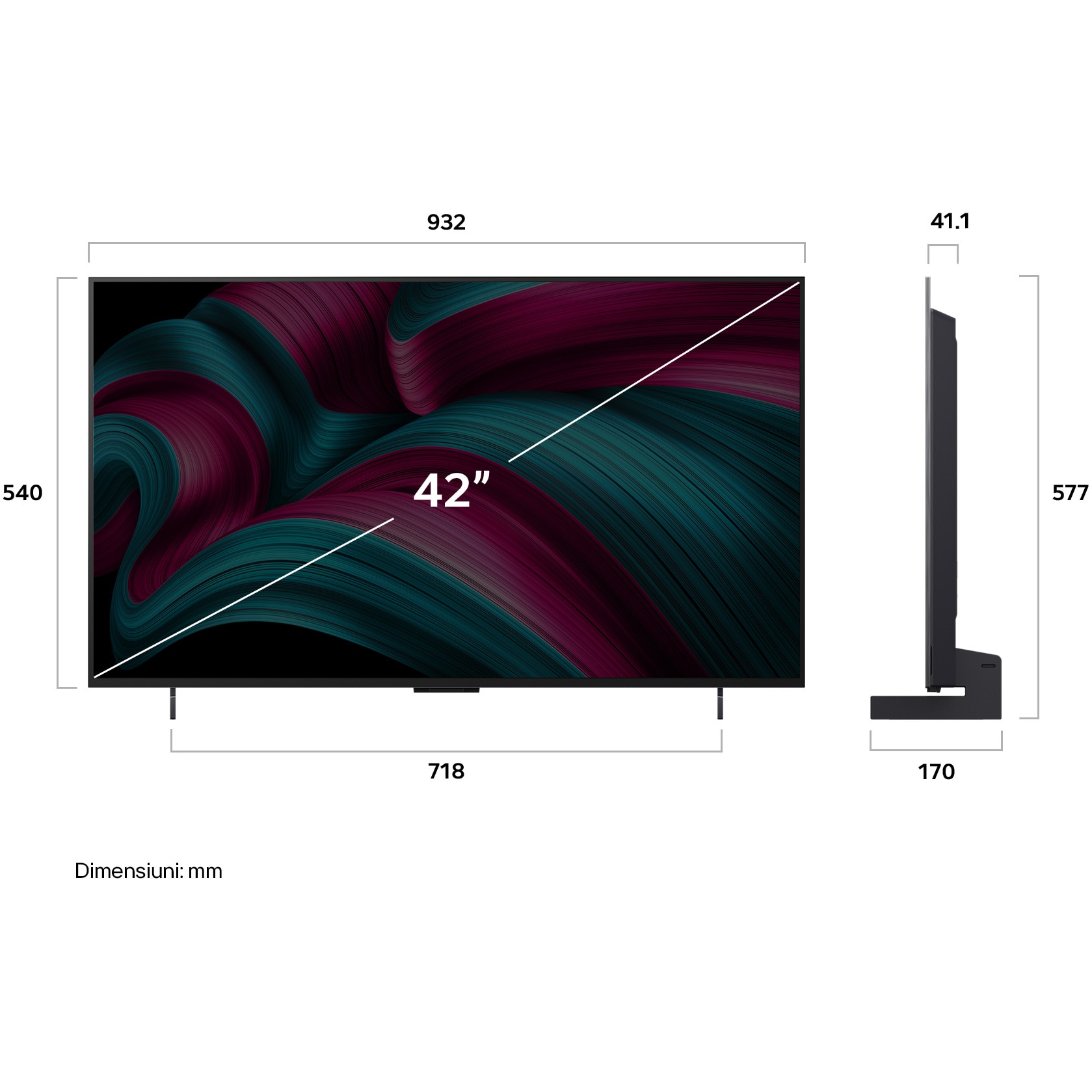 LG 42'' OLED42C51LA Ultra HD OLED 4K HDR 120 Hz