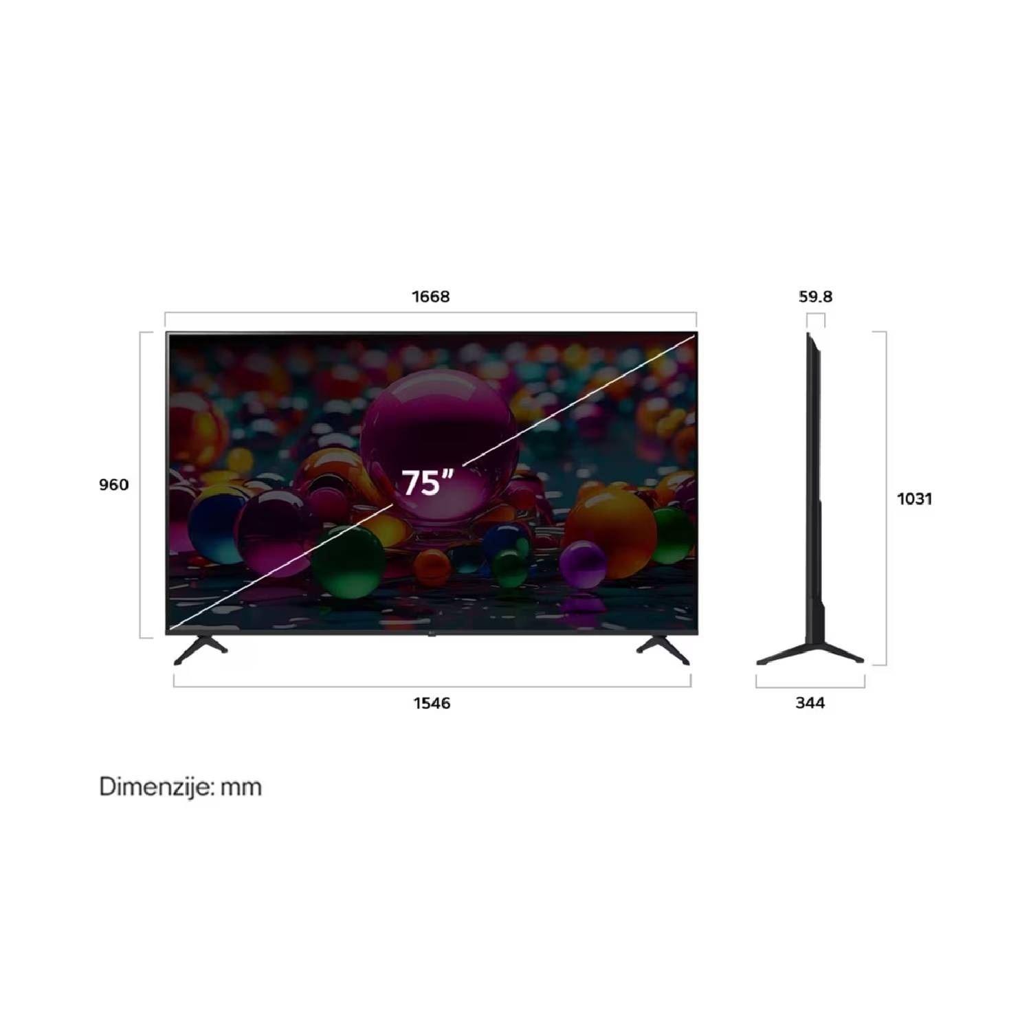 LG 75" 75UA75006LA LED 4K Smart TV