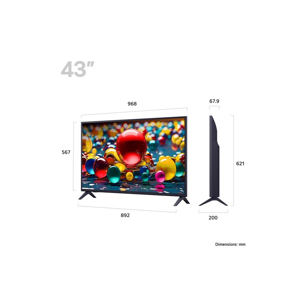 LG 43''43UA74003LB LED 4K UHD