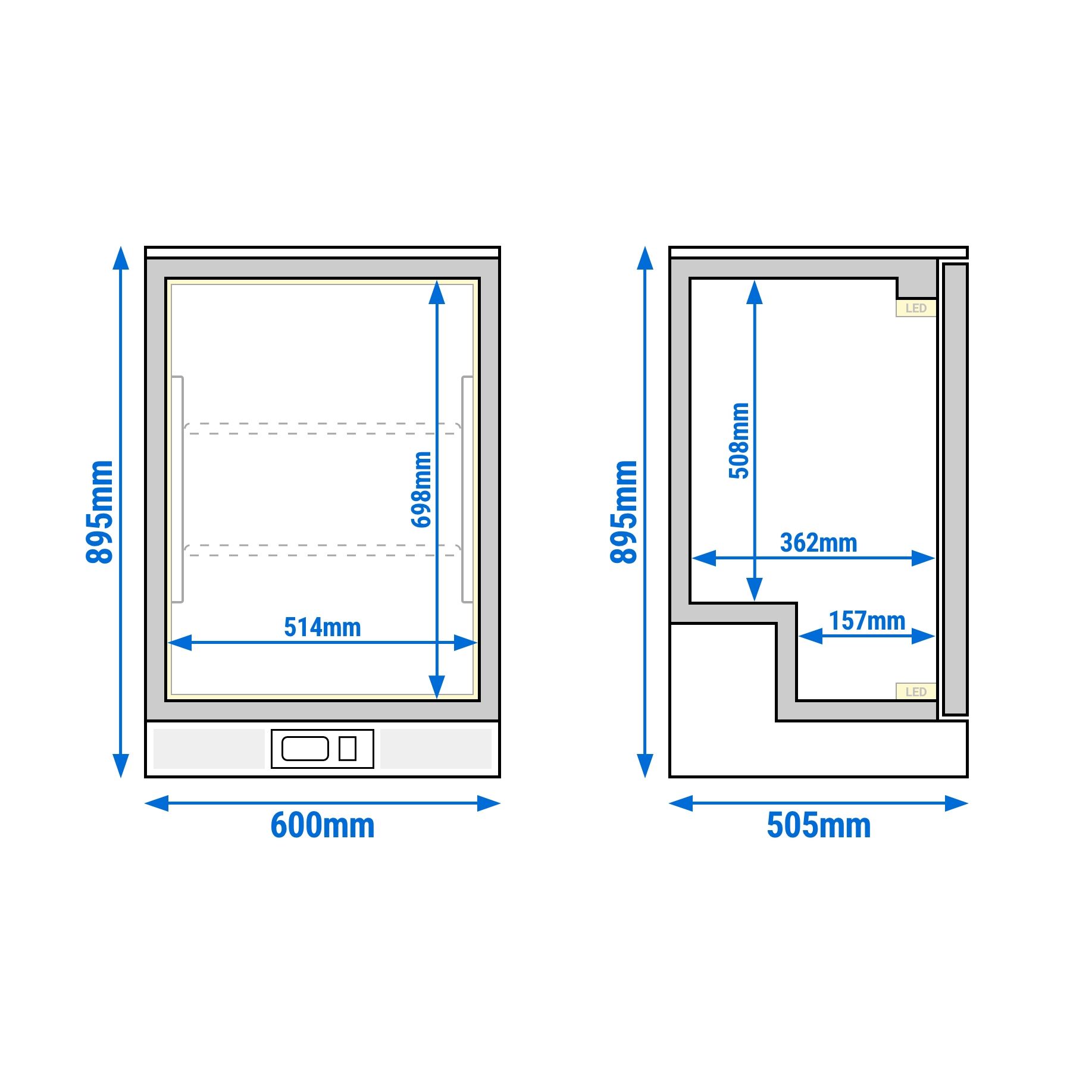 GGM Gastro BKTLG1S Barski hladnjak 130l