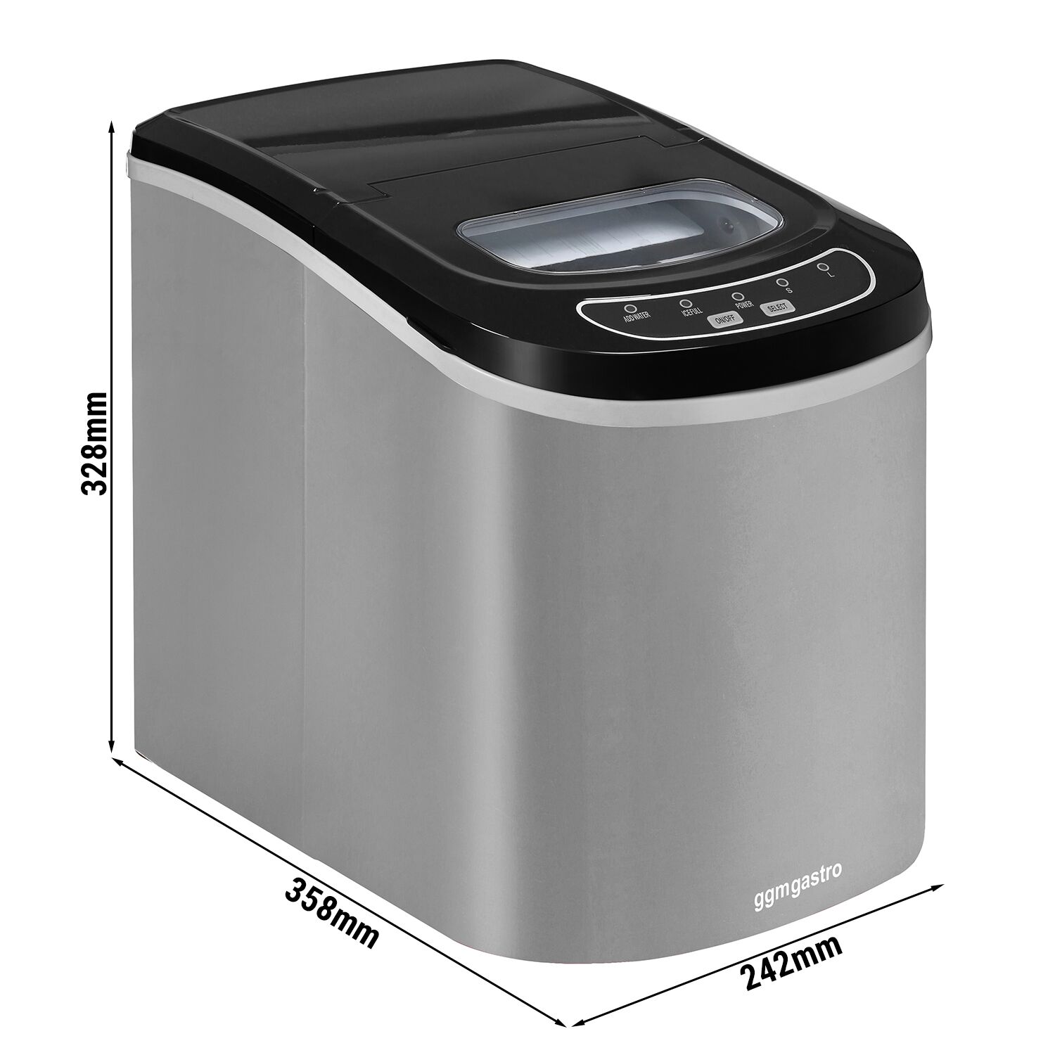 GGM Gastro EBSH12 Mini Ledomat - srebrni